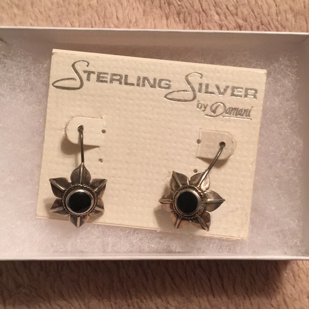 Sterling Silver Flower Earrings
